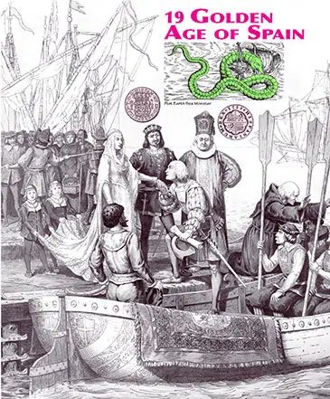 Golden Age of Spain, Spanish Bankruptcies, Columbus, Ferdinand & Isabella, Flat Earth Sea Monster